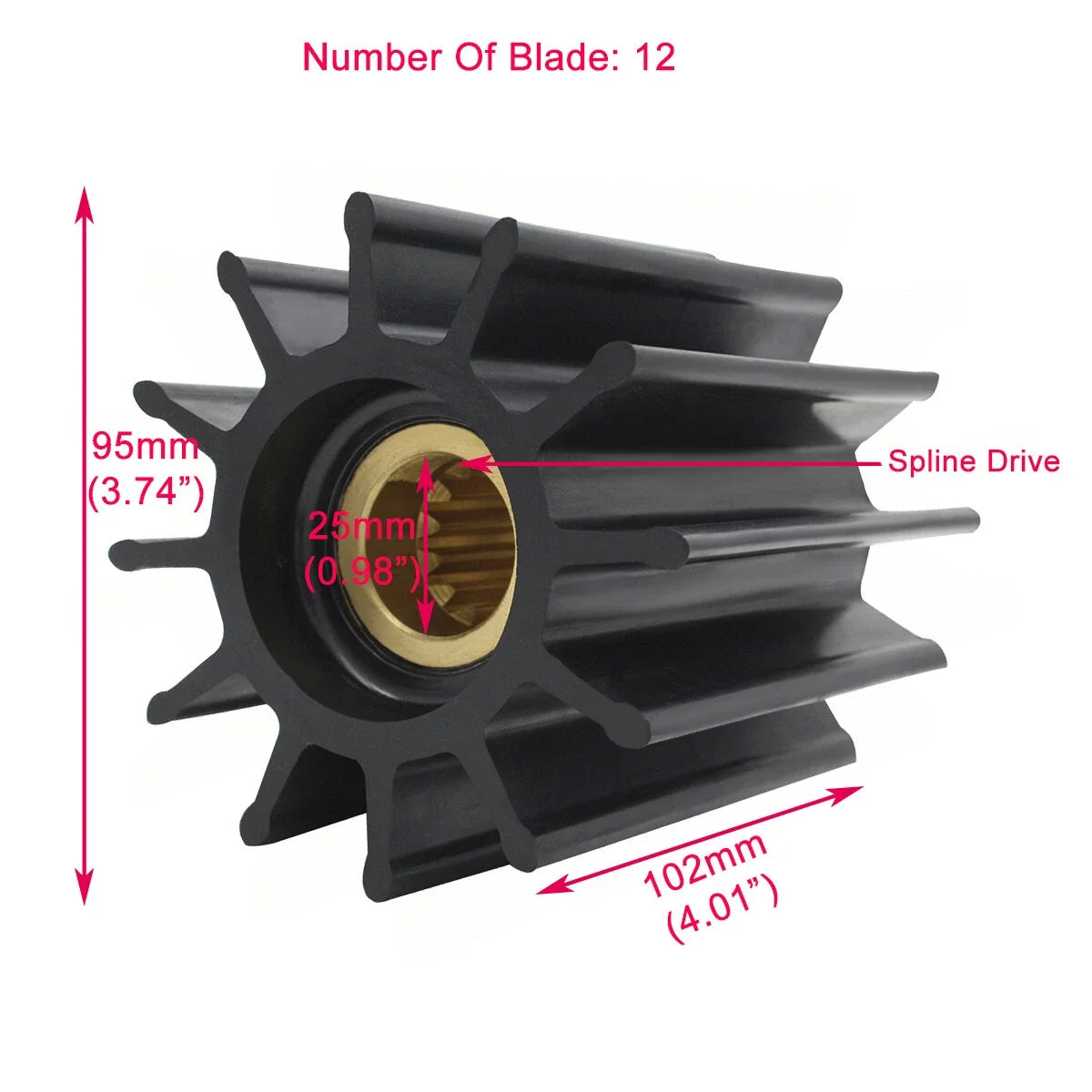 Water Pump Impeller for Caterpillar (2820683, 2845561, 123-0492, 109-5324, 109-5327)