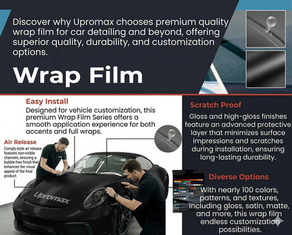 2X 25FT Satin Black Vinyl Wrap for Automotive Use