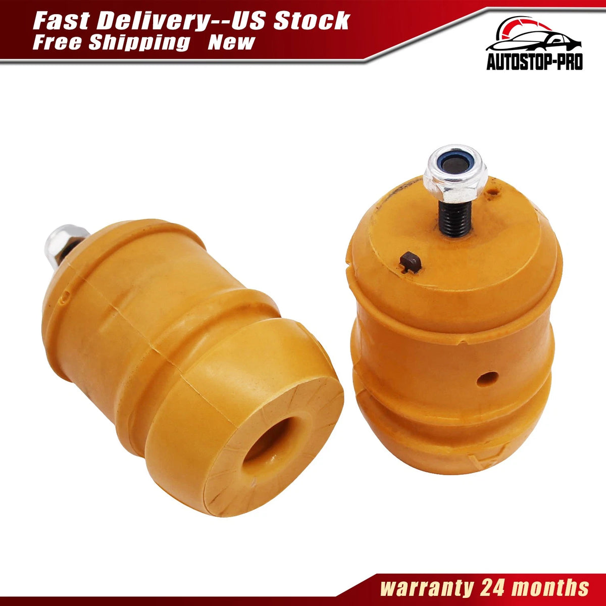 Pair Rear Leaf Spring Bump Stops for Ford F250 Super Duty (2020–2022) 7C3Z-4730-A, 5C3Z-4730-AA