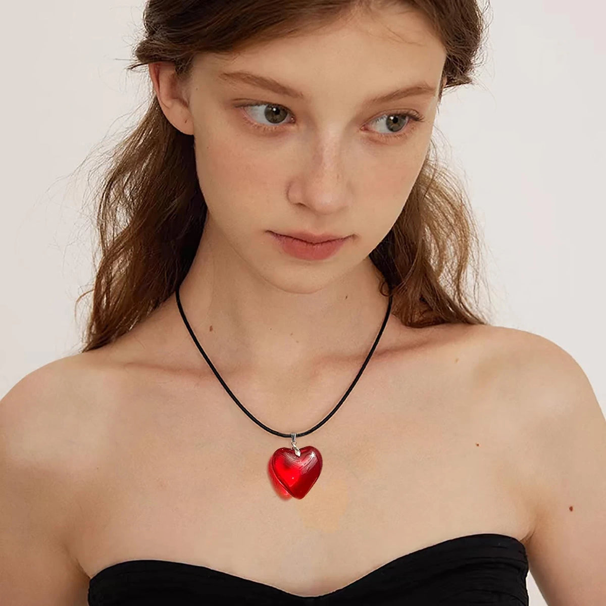 Zeffy Heart Necklace for Women - Dainty 14K Gold Plated