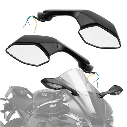 LED Turn Signal Rear View Mirrors for Yamaha YZF R1 (2015–2024), YZF R6 (2017–2022)