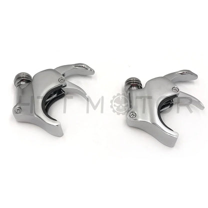 2X Windshield Clamps for Harley Dyna Street Bob XL1200X (2011–2023) Chrome