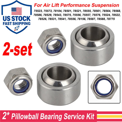 2X Bearing Nut for Air Lift 50754 Pillowball Upper Mount Suspension