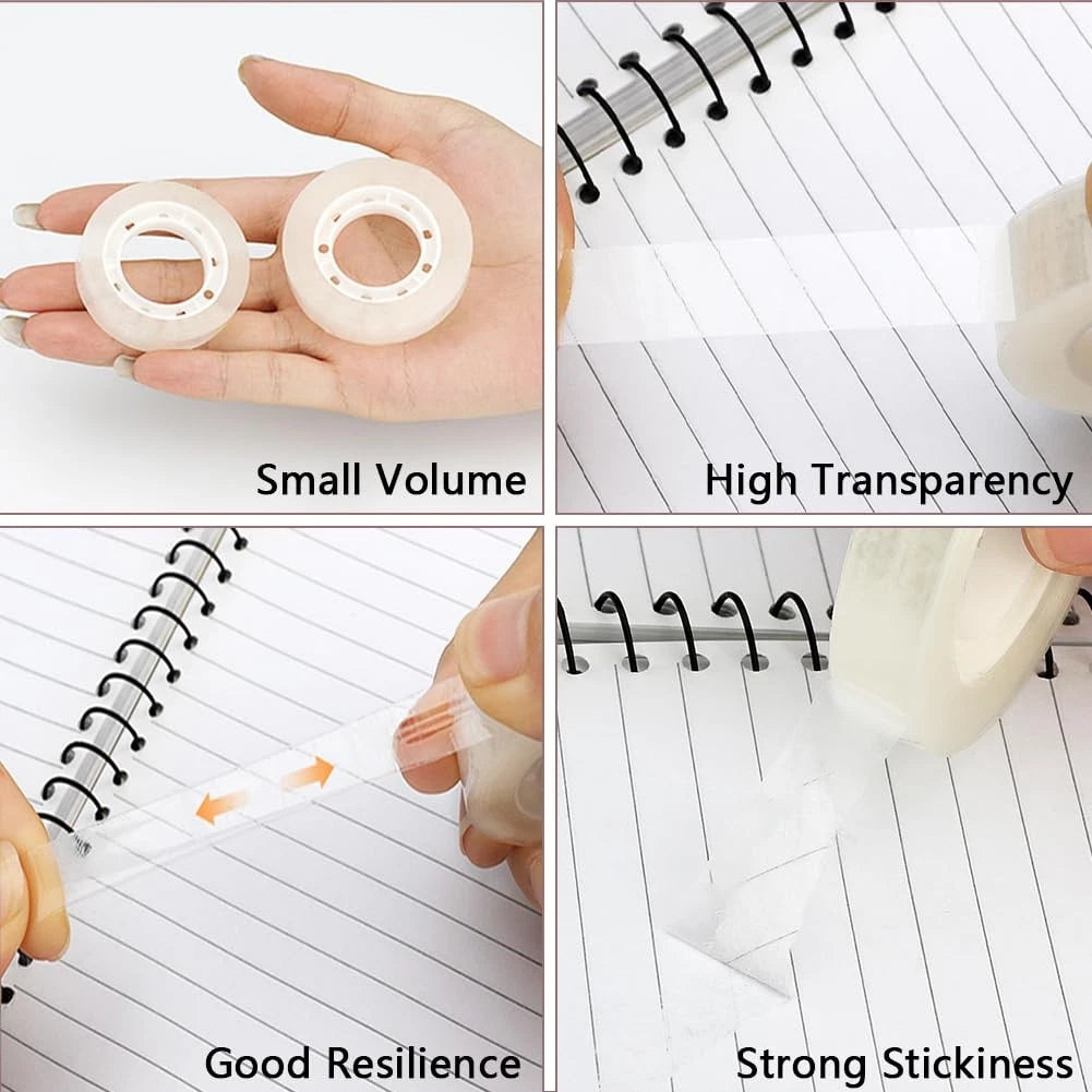 6 Rolls Transparent Tape Refills for Various Uses (3/4 x 1000)