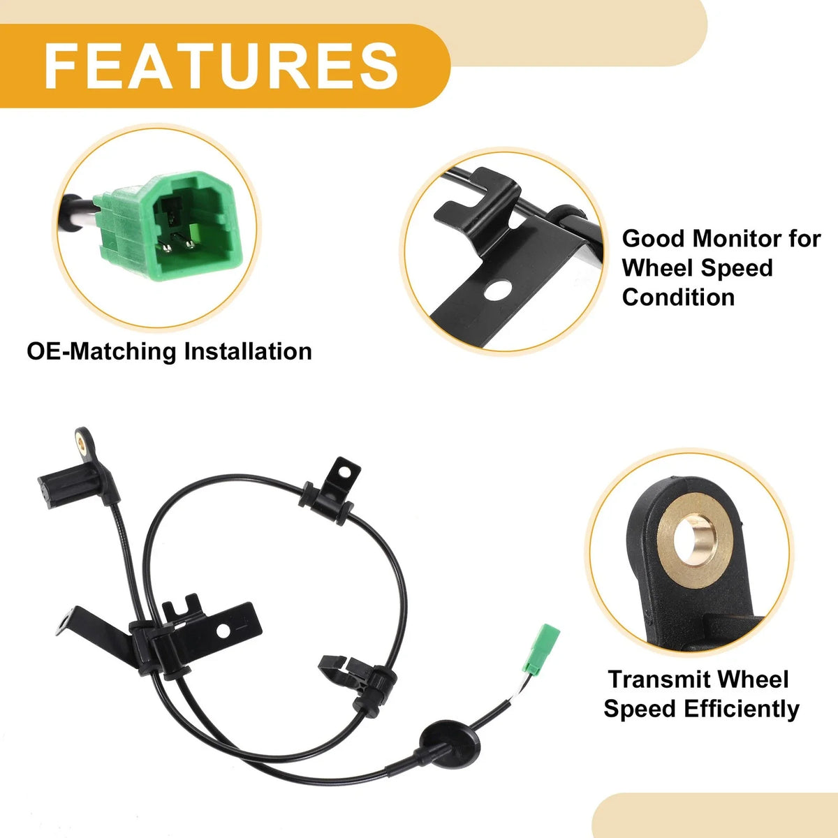 ABS Wheel Speed Sensor No.EF914372Y for Ford Escape (2005–2007) Rear Left