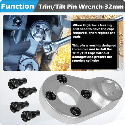 Trim/Tilt Pin Wrench AMT0006 for Yamaha Suzuki Johnson Honda (32mm x 4.5/4mm)
