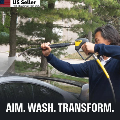 Active Washer Extension Wand for Hard to Reach Areas During Car Wash