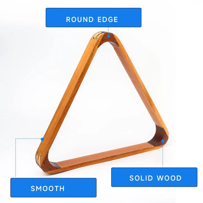 2-Tone Solid Wood Billiard Triangle for Pool Table
