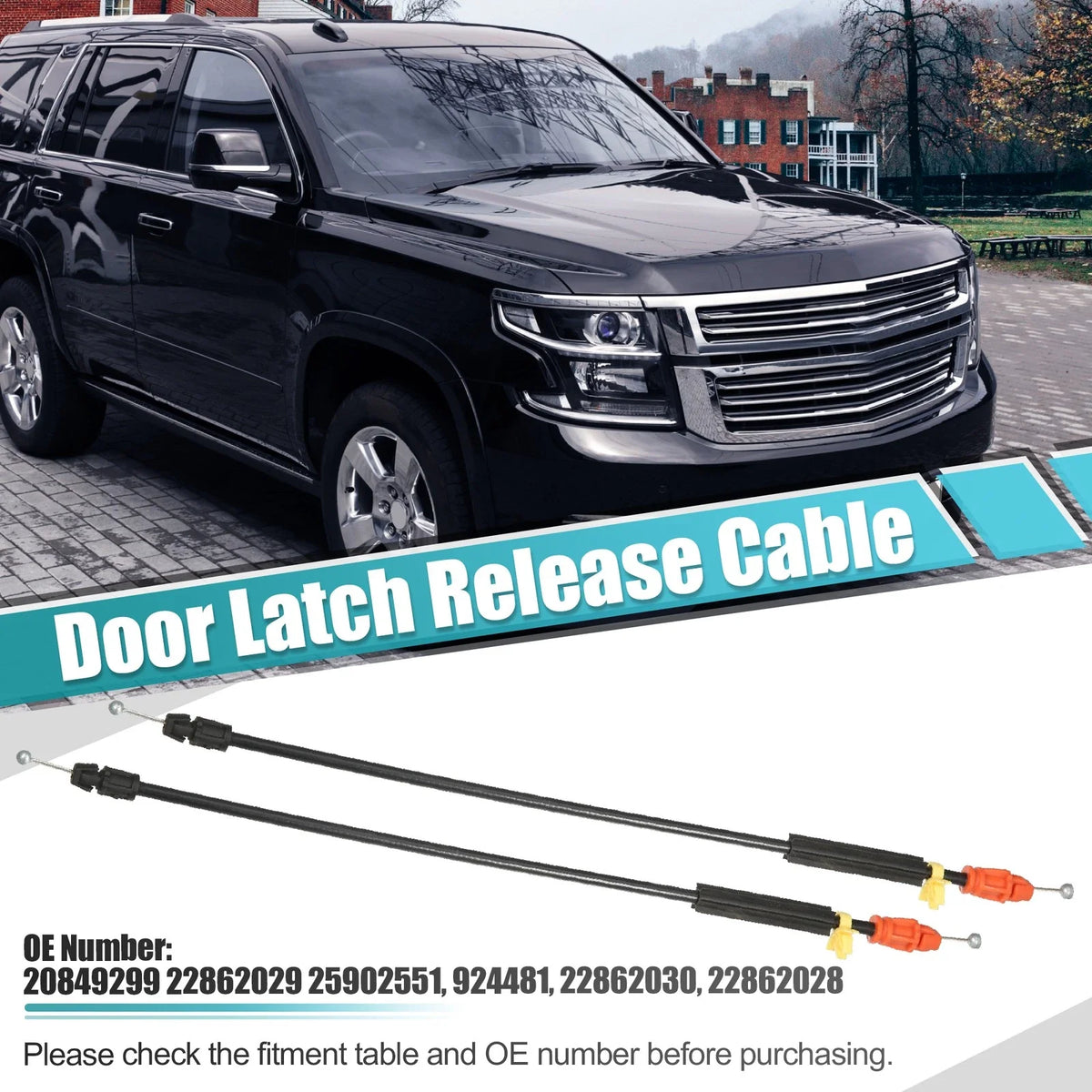 2X Front Door Handle Latch Release Cable for Chevrolet Silverado  20849299