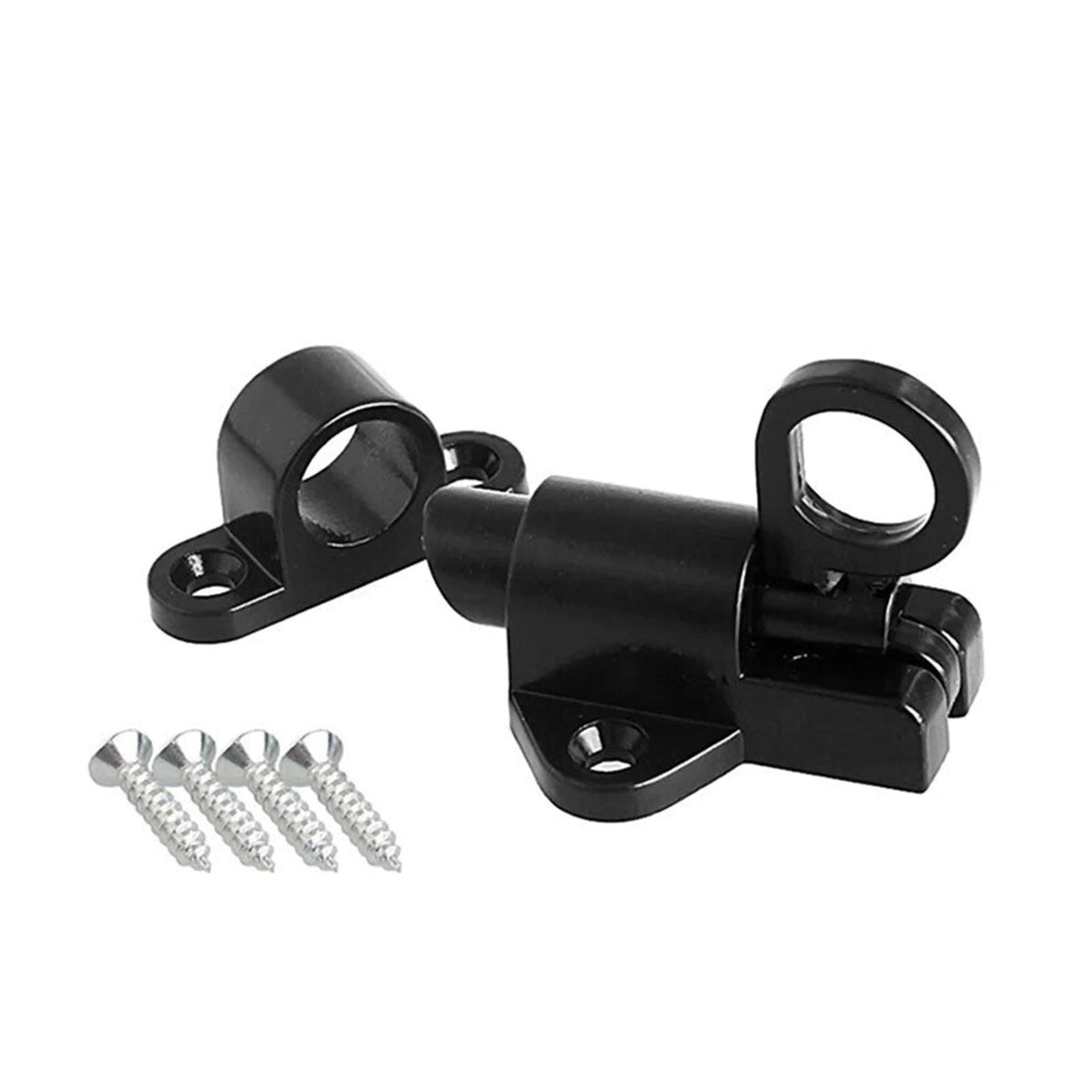 Black Aluminium Alloy Spring Door Lock with Automatic Locking Mechanism