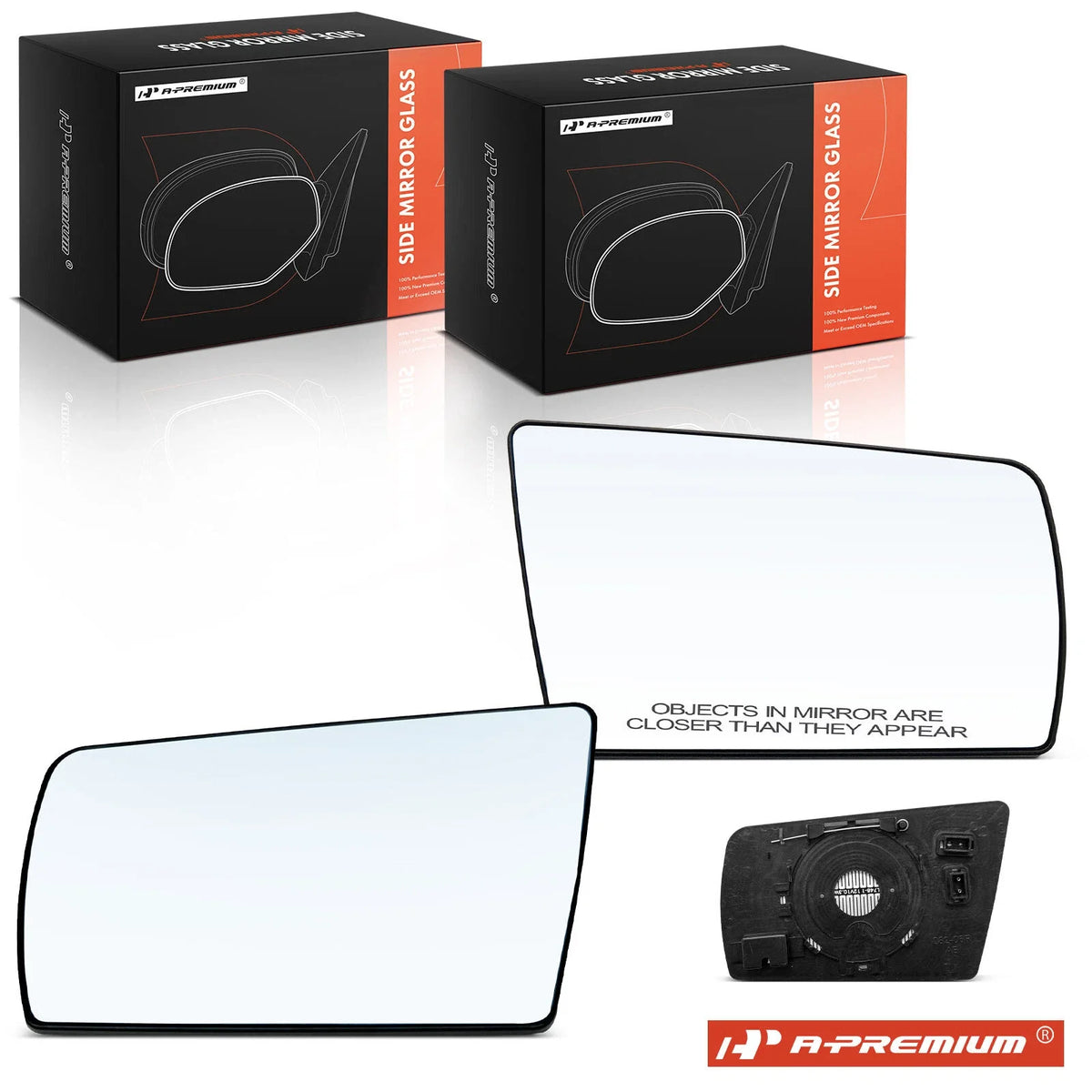 Pair Heated Blue Power Mirror Glass for Mercedes-Benz C220 (1994–1996)