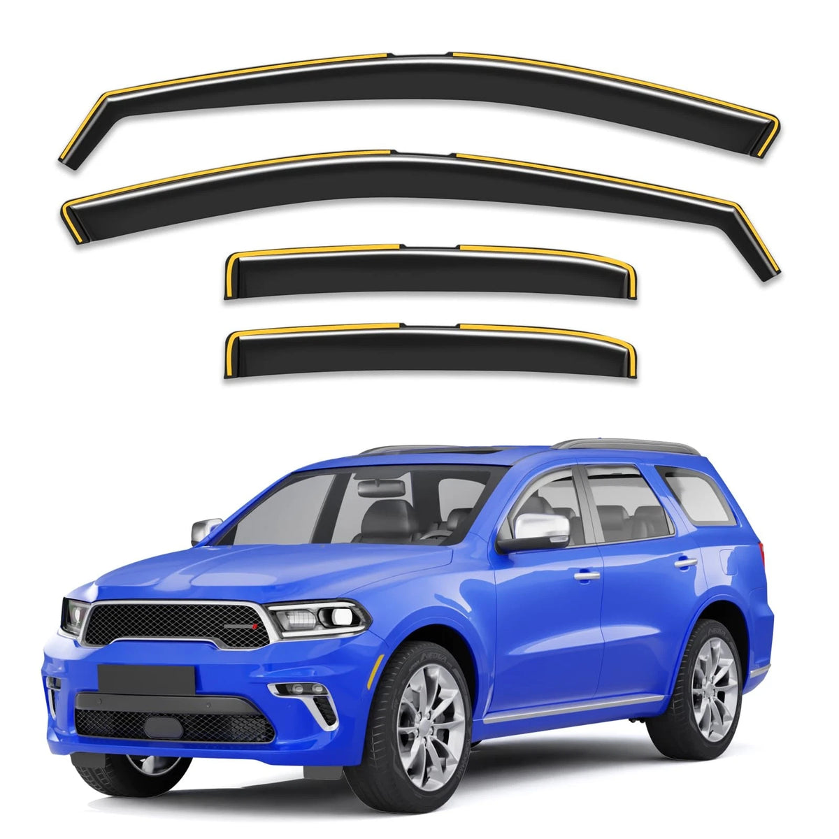 Set of 4 InChannel Rain Guards for Dodge Durango (2011–2026)