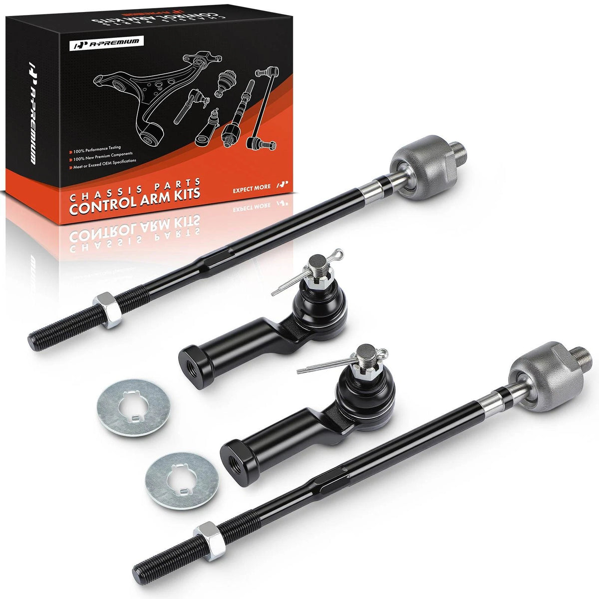 Set of 4 Tie Rod Ends for Mazda Miata (GEV329, IS329PR, NA0232240, EV329, ES3191)