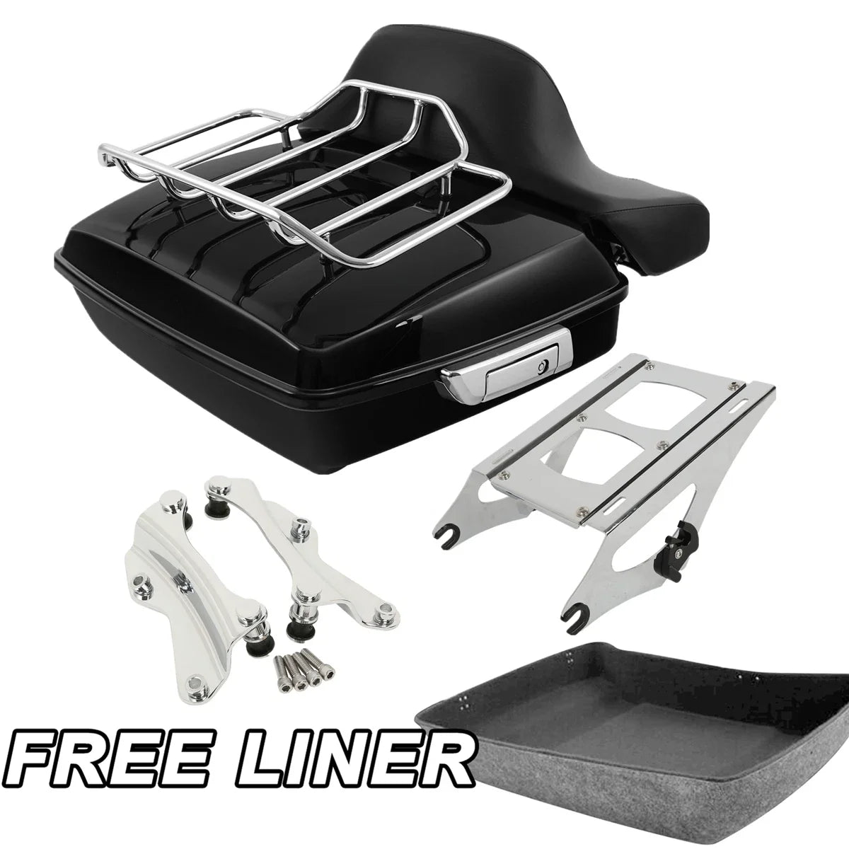 Chopped Trunk Mount Rack Docking Kit Pad for Harley Touring Road King (2014–2023)