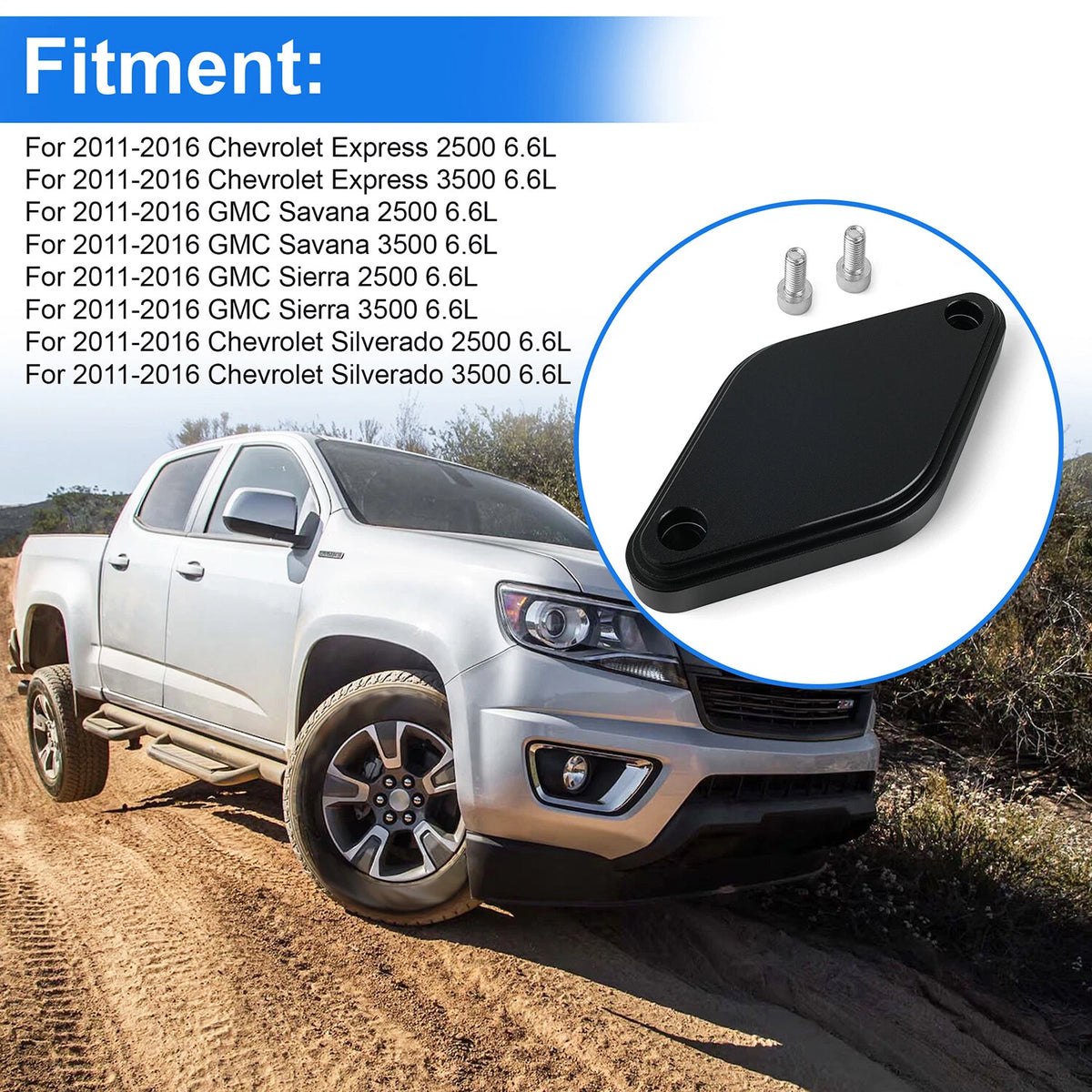 Intake Resonator Cover Plate for Chevy/GMC Duramax 6.6L LML Diesel (2011–2016)