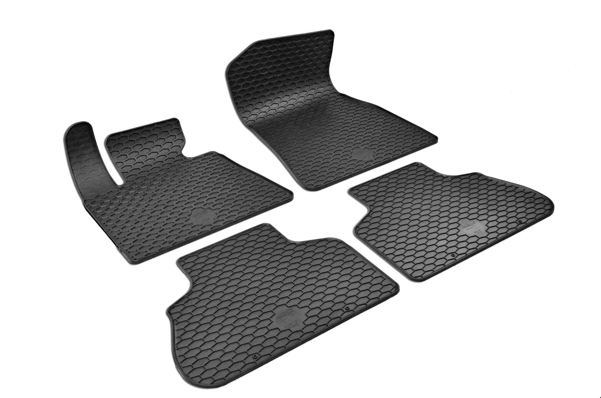 Set of 4 Black Rubber All Weather Floor Mats for BMW G05 X5 (2019–2020)