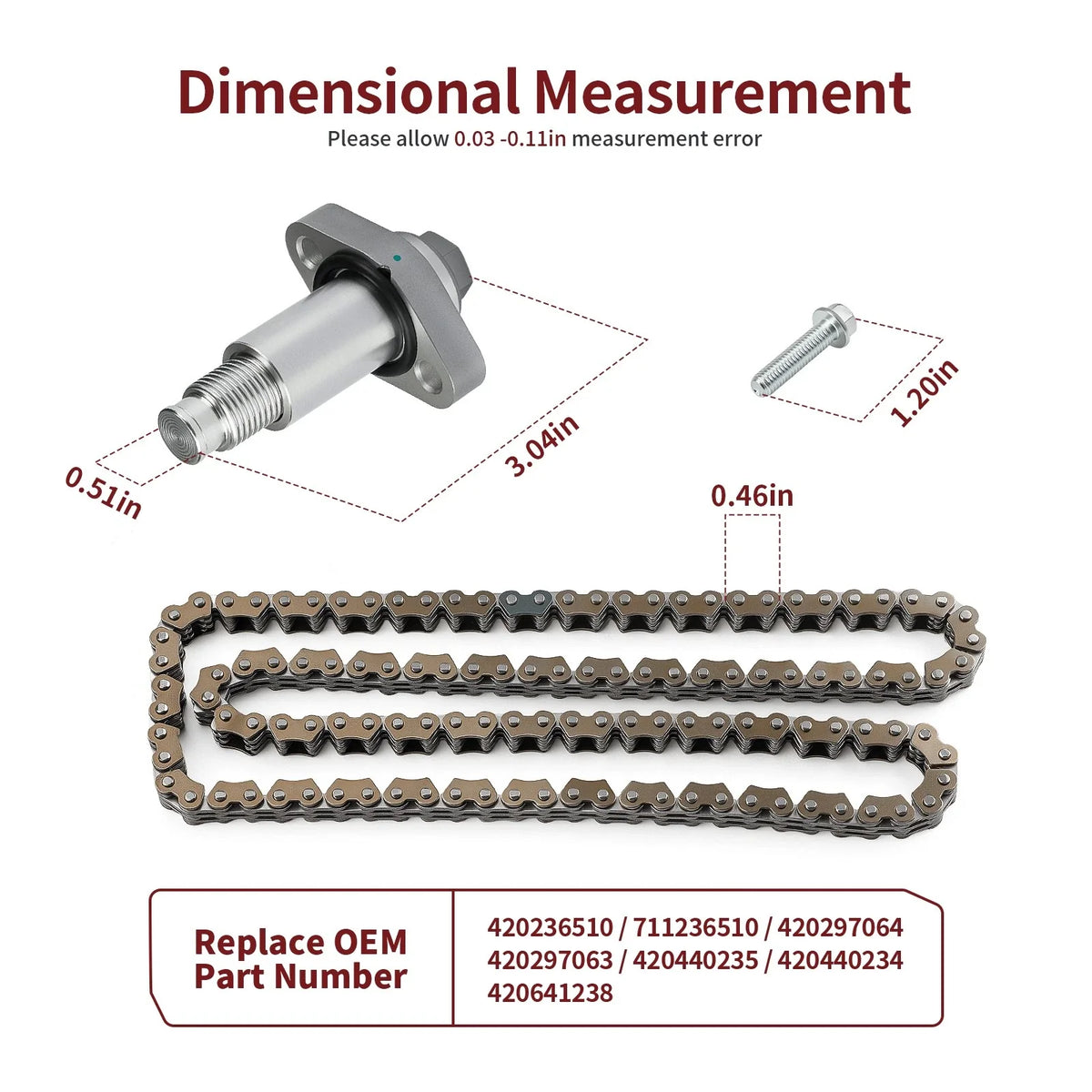 Cam Timing Chain Tensioner Kit for Can-Am Renegade 500/570 (2008–2022)