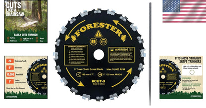 20 Tooth Chainsaw Brush Cutter Blade with File for
