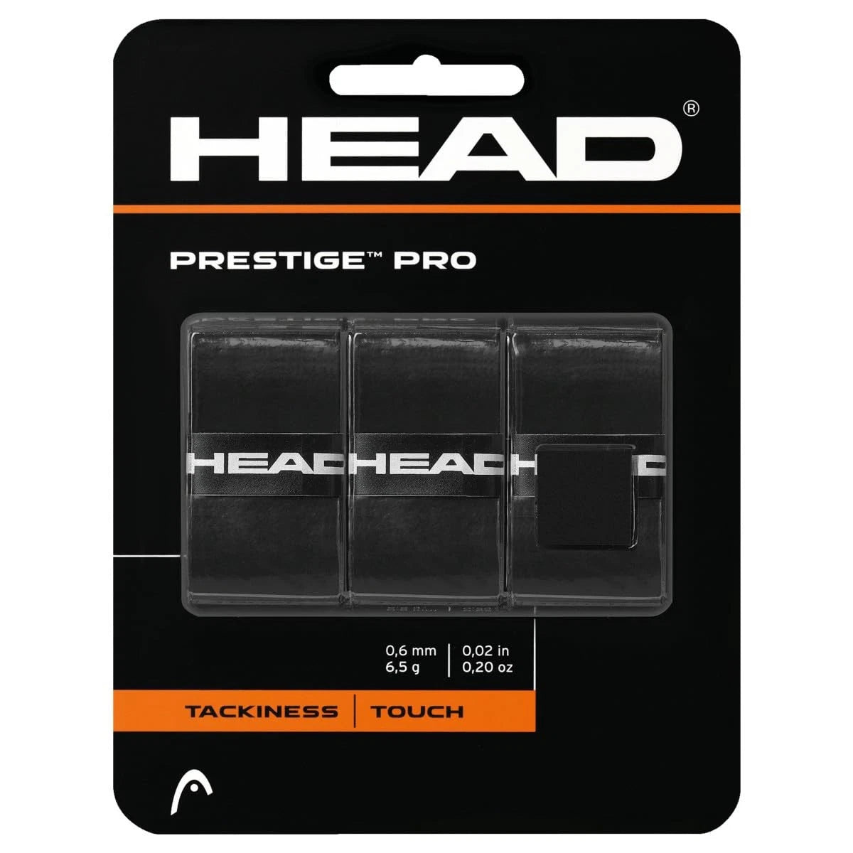 3X Head Prestige Pro Racquet Overgrip for Tennis Racket - Black