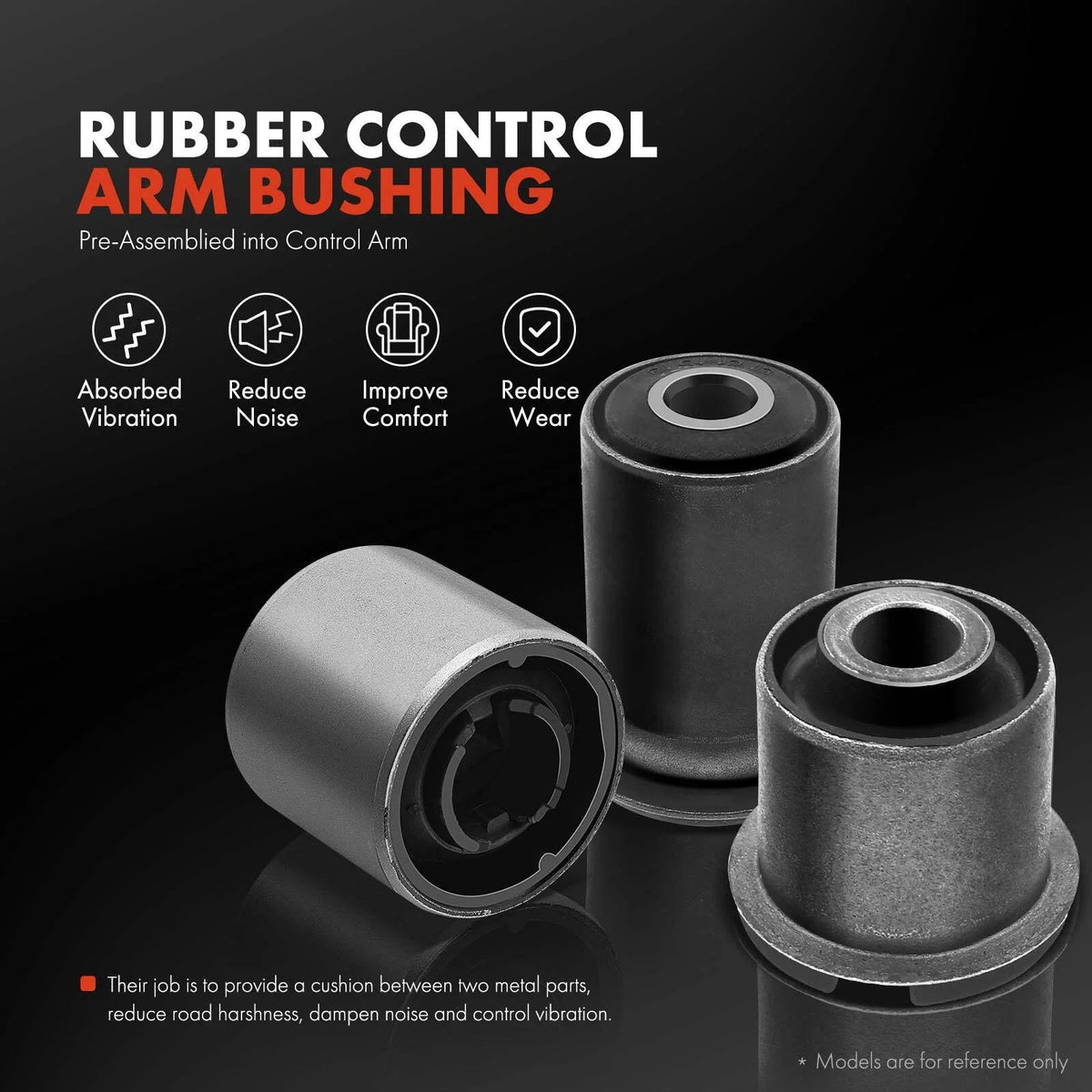 2X Upper Control Arm Bushings for Jeep ZJ Grand Cherokee (1993–1998)