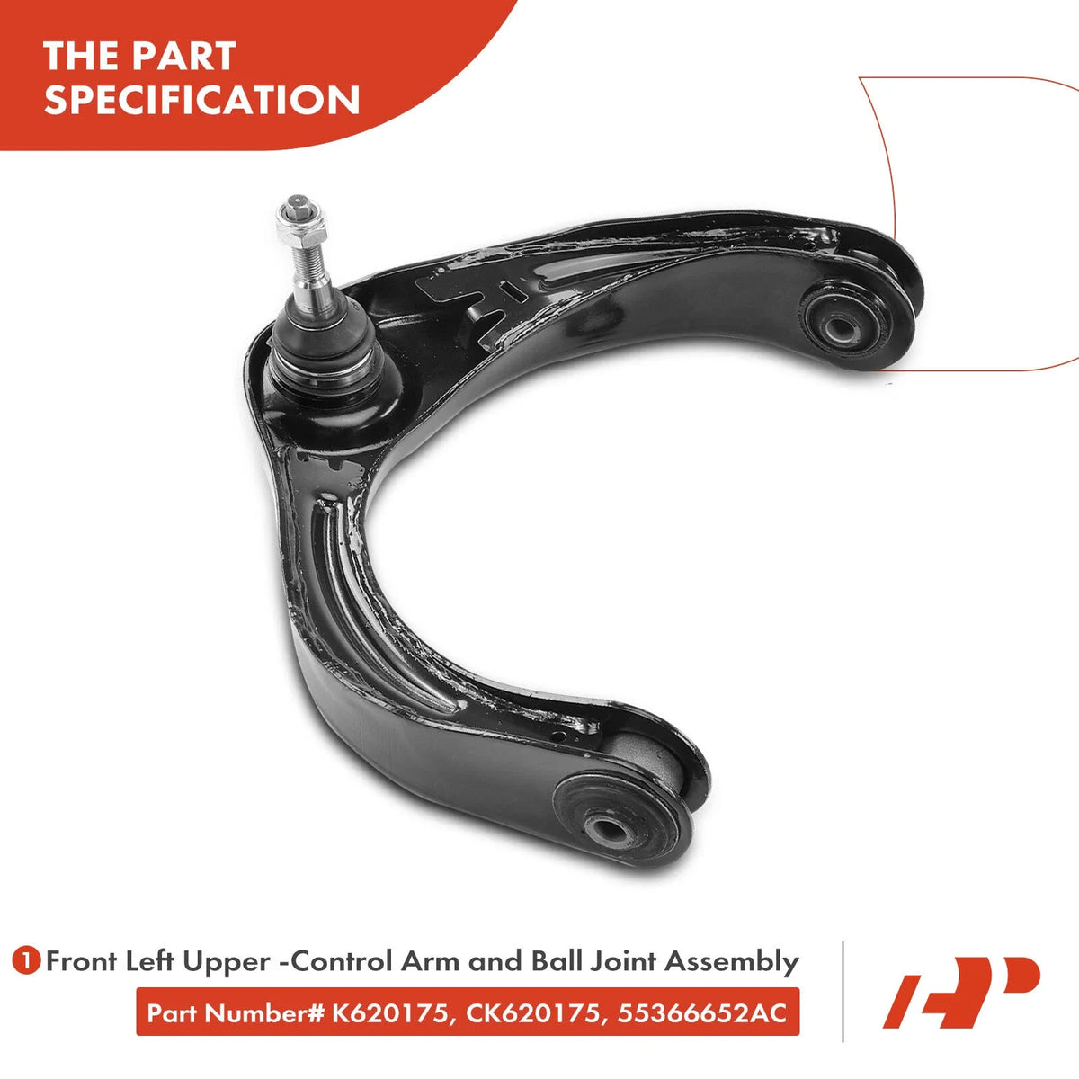 6X Control Arm with Ball Joint & Sway Bar for Dodge Ram 1500 (2006–2008)