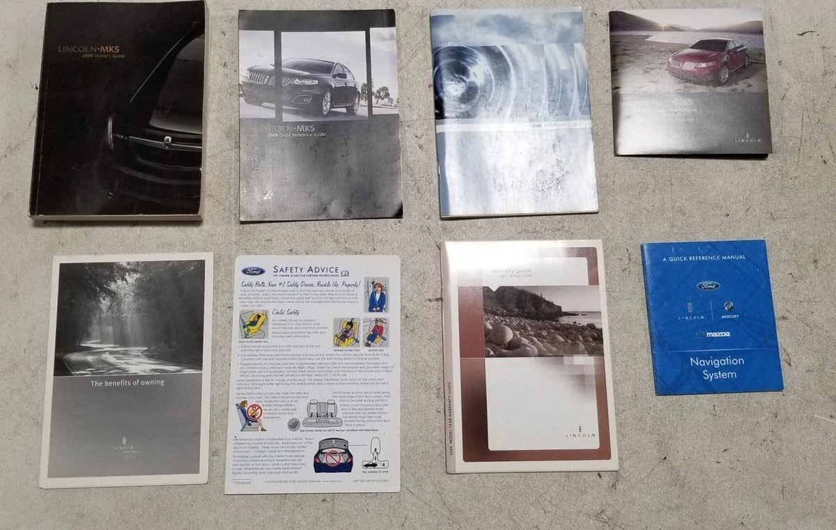 Owners Manual for Lincoln MKS (2009) with Supplements and Case