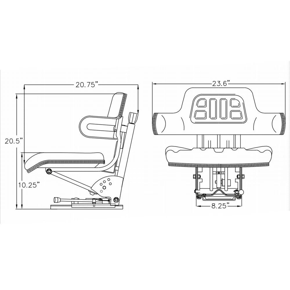 Yellow Waffle Suspension Seat for John Deere 2750 2755 2840 2855