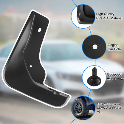 4-Piece Front Rear Mud Flaps Splash Guards for Toyota Camry (2012–2014)