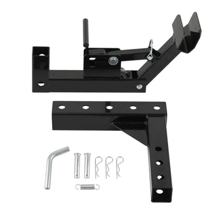 Trash Can Transporter Trailer Hitch with 2" Adapter for Golf Cart/Truck