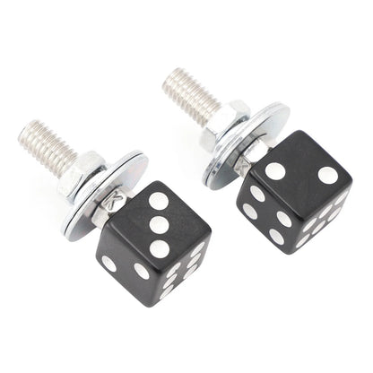 Set of 2 M6 Plastic License Plate Frame Screws Bolts Black for Universal