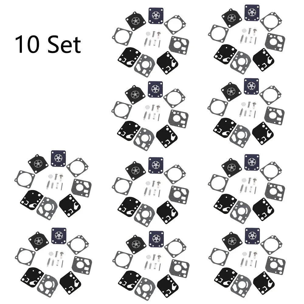 Set of 10 Carburetor Diaphragm Overhaul Kit for Zama RB-29 (N/A)