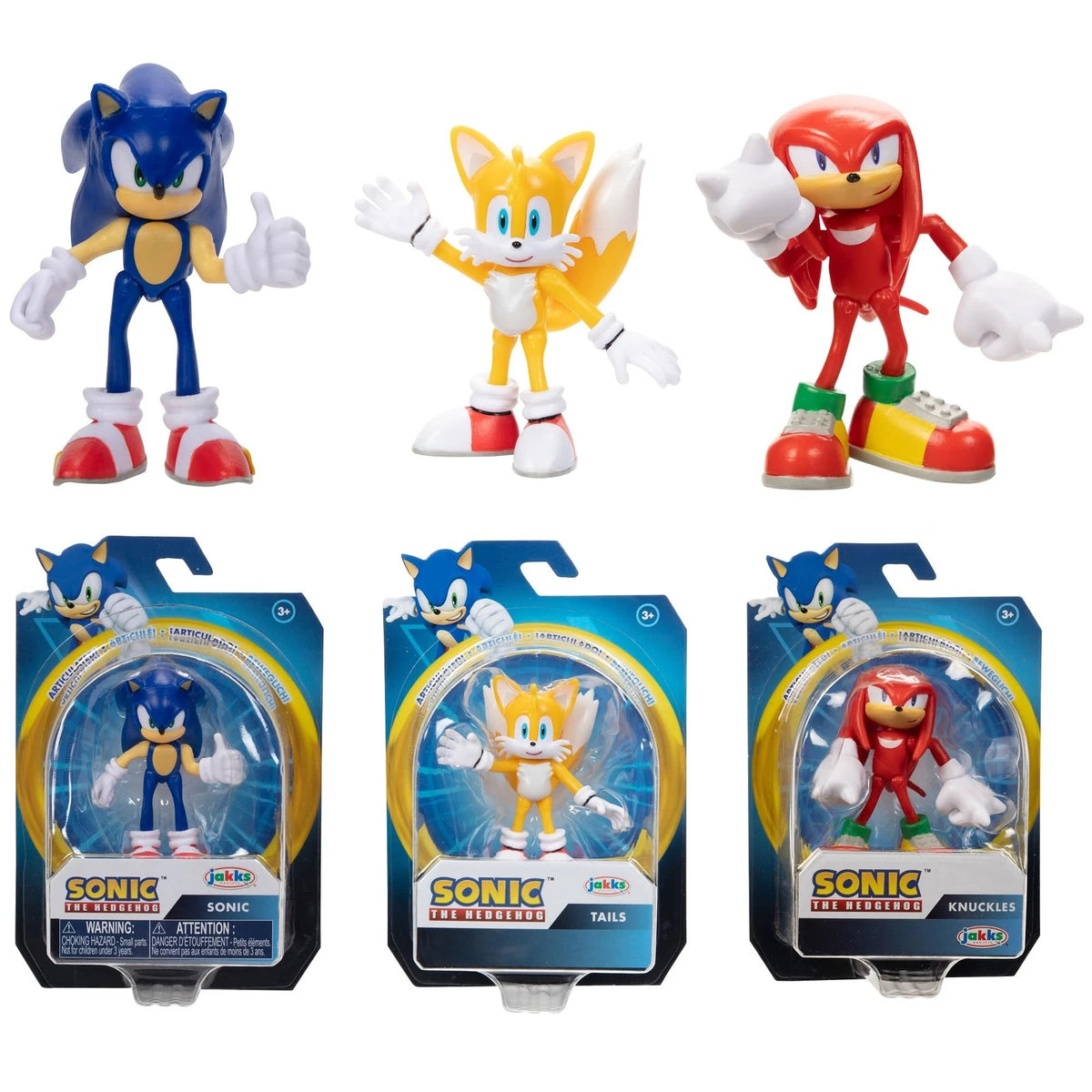 3-Pack Action Figures for Sonic The Hedgehog (2.5")