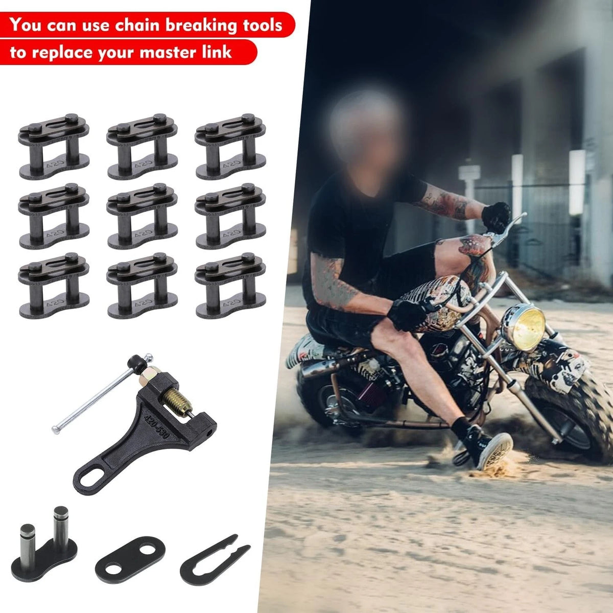 420 Chain Master Connect Link Breaker for Mini Bikes & ATVs