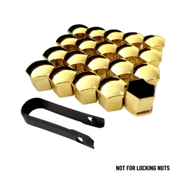 Gold Wheel Nut Bolt Covers for Audi S6 C4 (1994–1997)