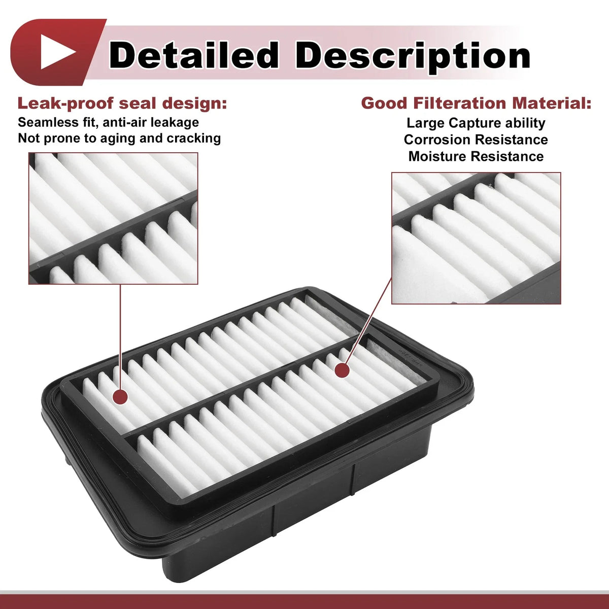 Engine Air Filter No. 165464A00J for Nissan NV100 