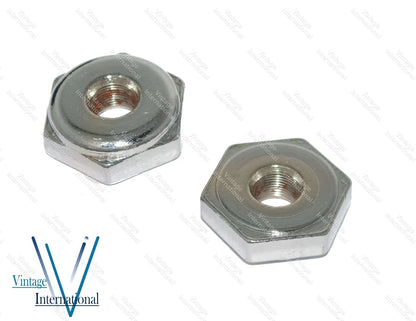 Chrome Rear Suspension Axle Nut Pair for Royal Enfield Bullet