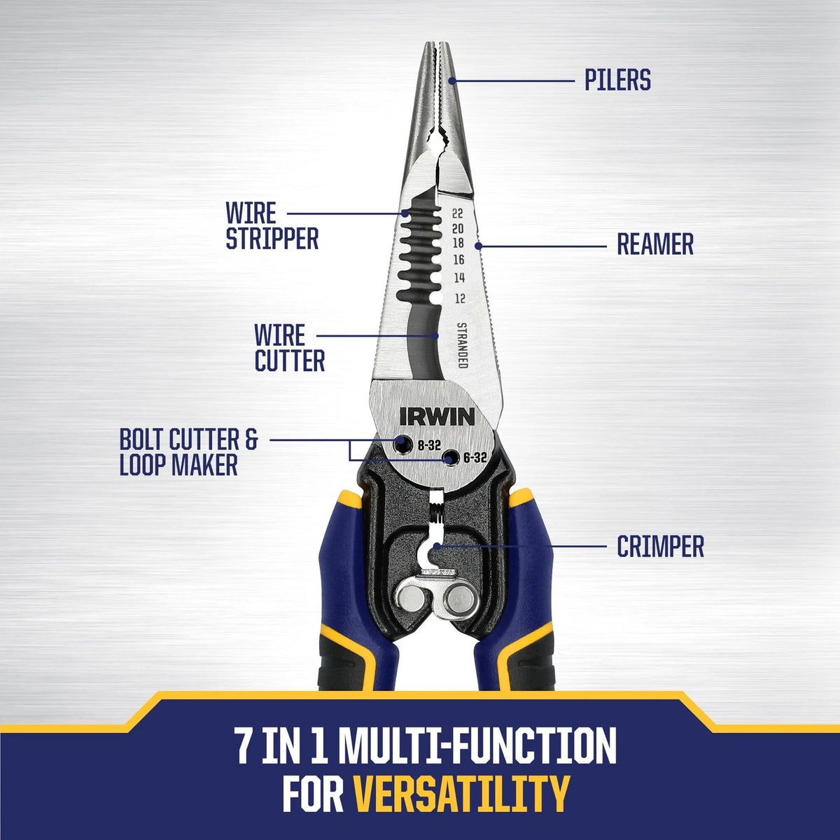 7-in-1 Wire Stripper for Irwin Vise-Grip (No Specific Years)