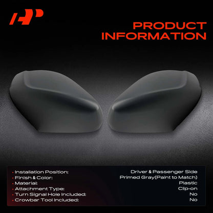 Set of 2 Side View Mirror Cover Caps for VW Taos (2022–2024) - 2GJ857537AGRU, VW1326109