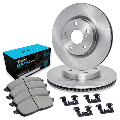 Set of 2 Brake Disc and Pad Kits for Volkswagen Golf Jetta (2003–2006) WFWH1-74037