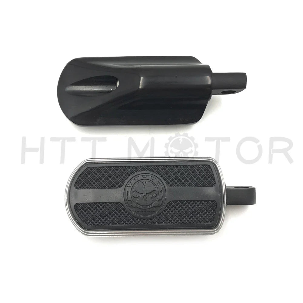Black Gear Skull Foot Pegs for Harley Sportster (1984–2017)
