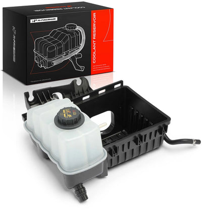 Front Engine Coolant Reservoir Tank with Cap for Ford F-150 (2011–2014) BL3Z8A080B, 8C3Z8101A, 9C3Z8101A, 603-275