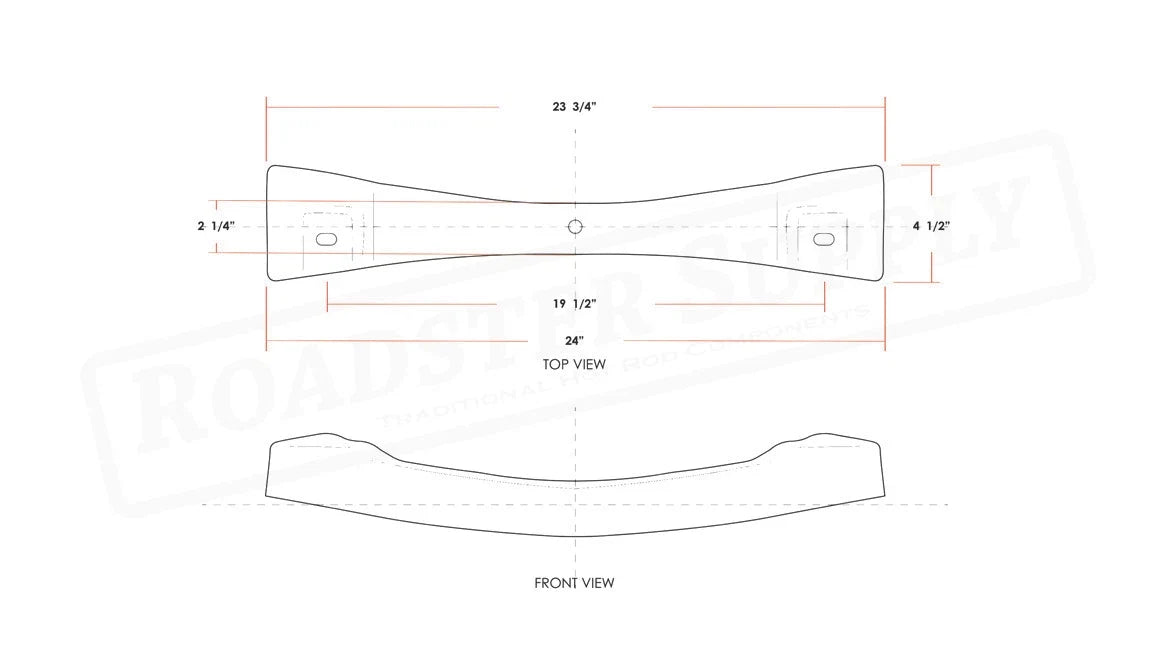 Front Crossmember Heavy Duty with 1 Inch Drop for 1932 Ford Model A (1932)