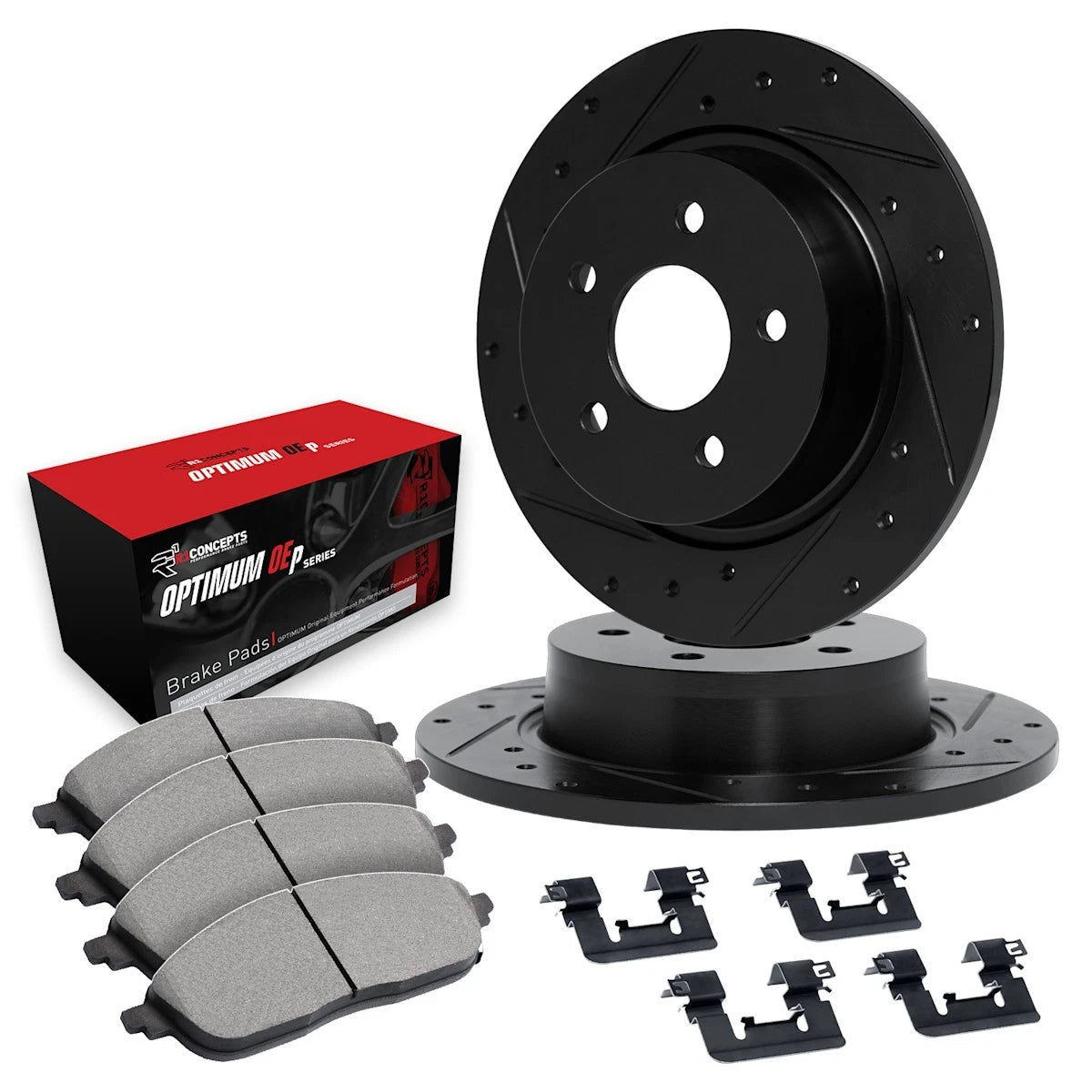 2X Brake Disc and Pad Kit Set for Ford Focus (2012–2018) WHUH1-54070