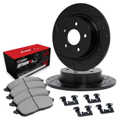 2X Brake Disc and Pad Kit Set for Ford Focus (2012–2018) WHUH1-54070