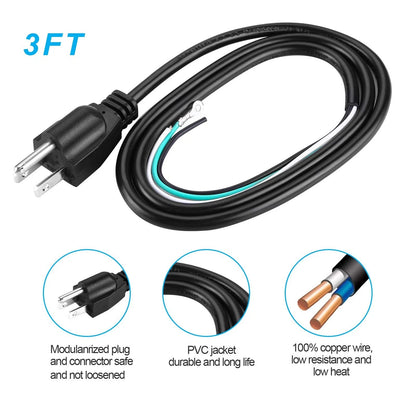 3 Feet Power Cord Kit for Garbage Disposal Models