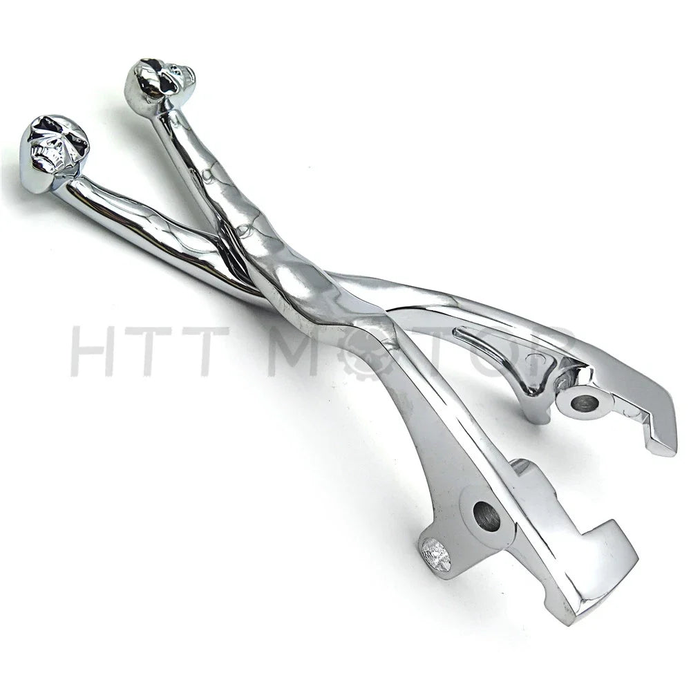 Chrome Skull Brake Clutch Levers for Kawasaki Vulcan 1500 1600 (1996–2008)