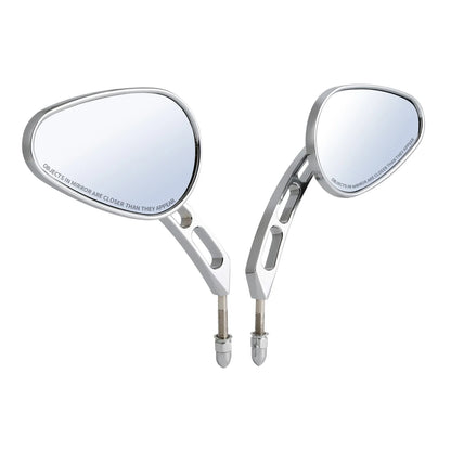 8mm Chrome Rearview Mirrors for Harley Touring Sportster 883 1200 Dyna