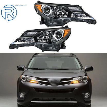 Set of 2 Halogen Headlights for Toyota RAV4 (2013–2015) Left+Right Side