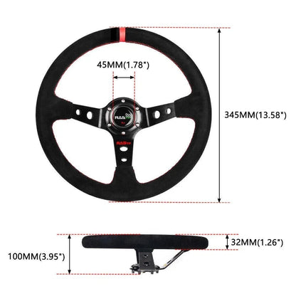 14" Red Steering Wheel with Quick Release & Hub Adapter 125H for Subaru BR-Z, Scion FR-S (2013–2020)