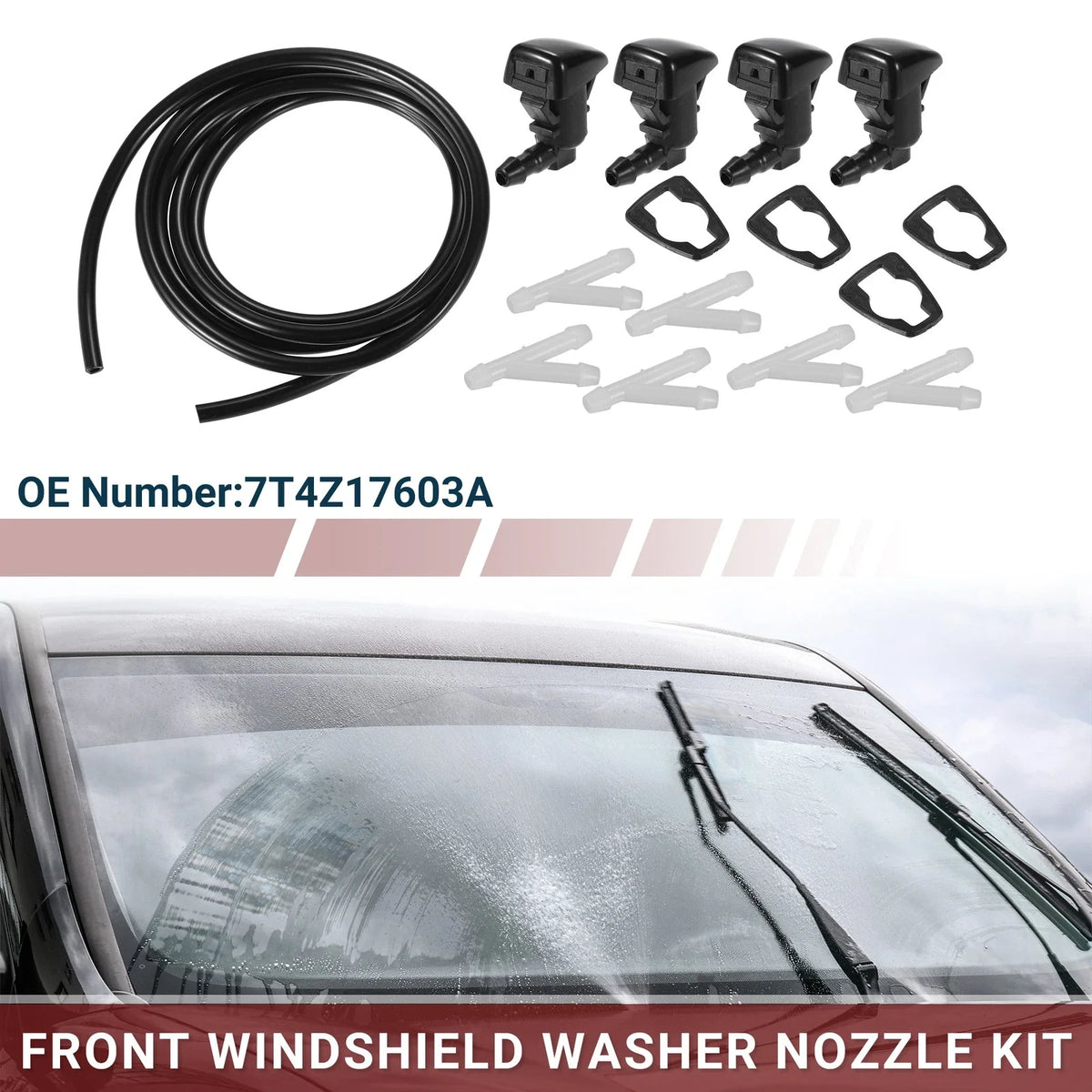 Set of 1 Windshield Washer Nozzle for Ford Edge 